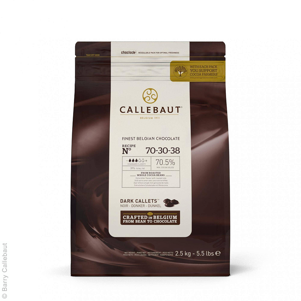 Горький шоколад 70,4% Barry Callebaut (Барри Каллебаут, БЕЛЬГИЯ) из  бельгийского шоколада